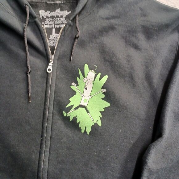 Rick And Morty 2015 Sweatshirt Hoody Jacket Glow In Dark Unisex Adult Swim - Picture 2 of 5